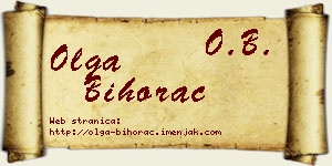 Olga Bihorac vizit kartica